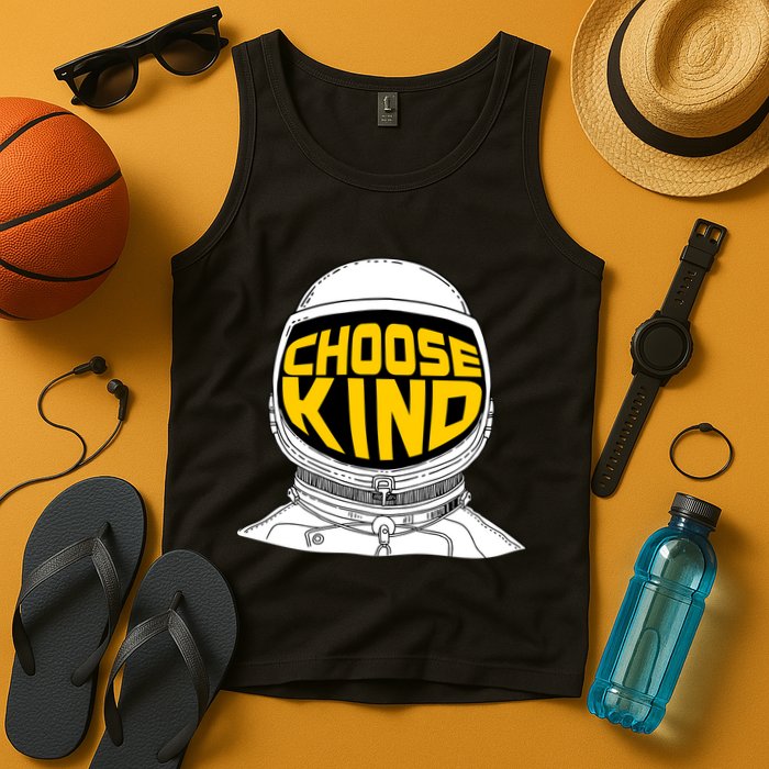 Choose Kind Astronaut Helmet Anti Bullying Message Tank Top