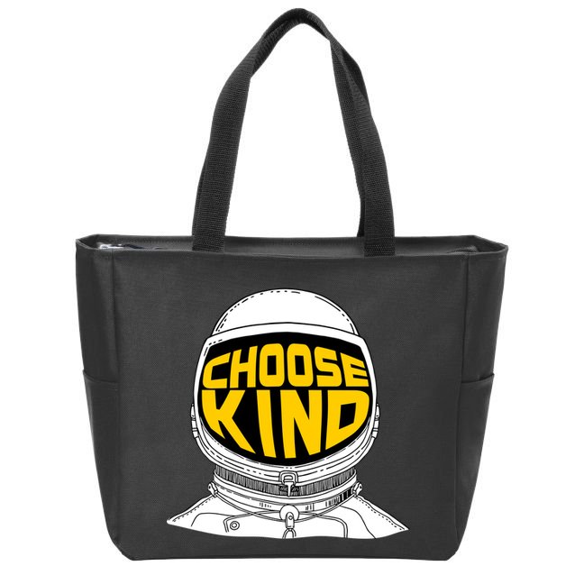 Choose Kind Astronaut Helmet Anti Bullying Message Zip Tote Bag