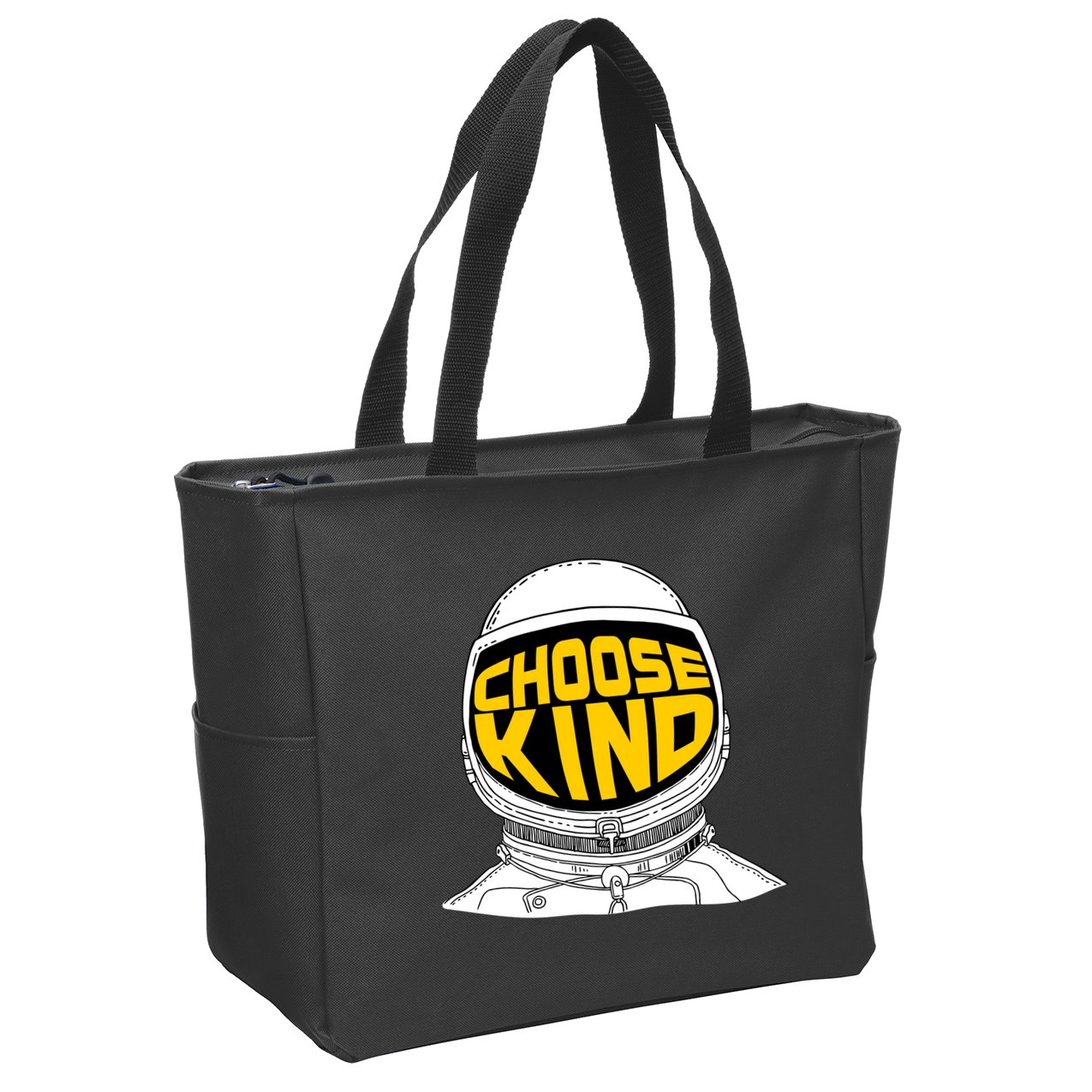 Choose Kind Astronaut Helmet Anti Bullying Message Zip Tote Bag