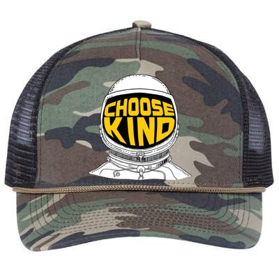 Choose Kind Astronaut Helmet Anti Bullying Message Retro Rope Trucker Hat Cap