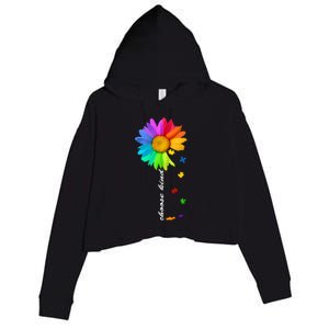 Choose Kind Autism Awareness Crop Fleece Hoodie