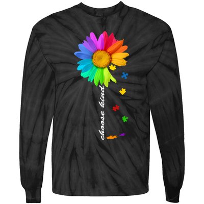 Choose Kind Autism Awareness Tie-Dye Long Sleeve Shirt