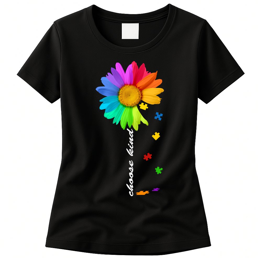 Choose Kind Autism Awareness Womens T-Shirt
