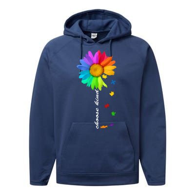 Choose Kind Autism Awareness Performance Fleece Hoodie