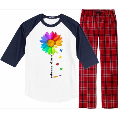 Choose Kind Autism Awareness Raglan Sleeve Pajama Set