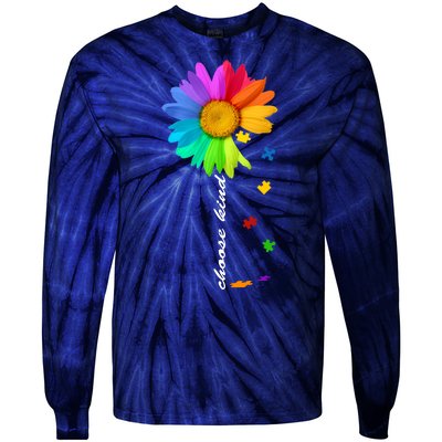 Choose Kind Autism Awareness Tie-Dye Long Sleeve Shirt