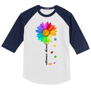 Choose Kind Autism Awareness Kids Colorblock Raglan Jersey