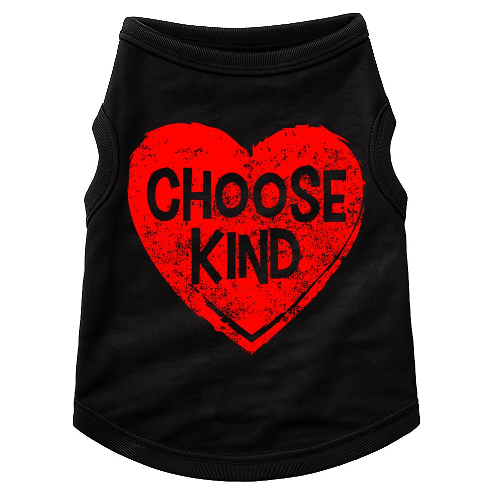 Choose Kind Distressed Heart Anti-Bullying Doggie Tank