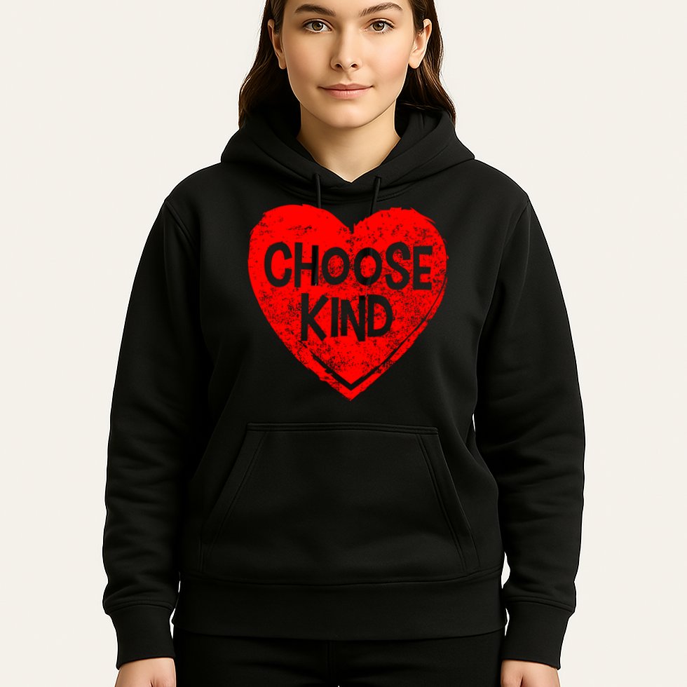 Choose Kind Distressed Heart Anti-Bullying Hoodie