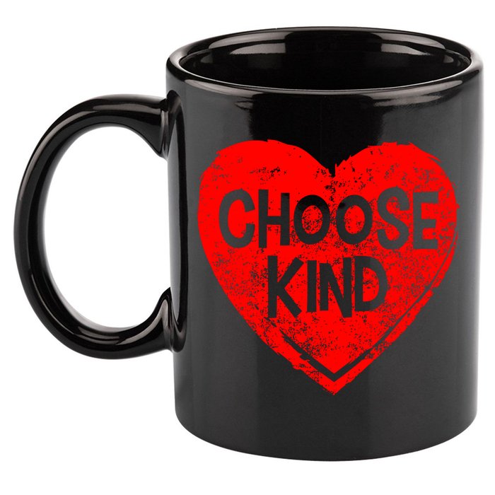 Choose Kind Distressed Heart Anti-Bullying 11oz C Handle Ceramic Mug