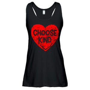 Choose Kind Distressed Heart Anti-Bullying Ladies Essential Flowy Tank