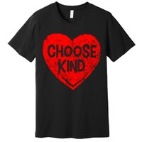 Choose Kind Distressed Heart Anti-Bullying Premium T-Shirt