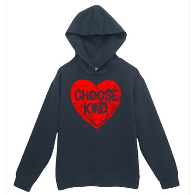 Choose Kind Distressed Heart Anti-Bullying Urban Pullover Hoodie