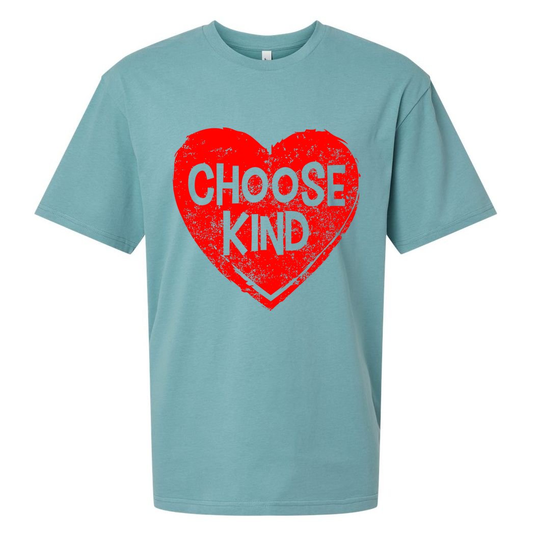 Choose Kind Distressed Heart Anti-Bullying Sueded Cloud Jersey T-Shirt