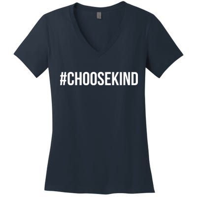 Choose Kind Hashtag #Choosekind Anti Bullying Women's V-Neck T-Shirt