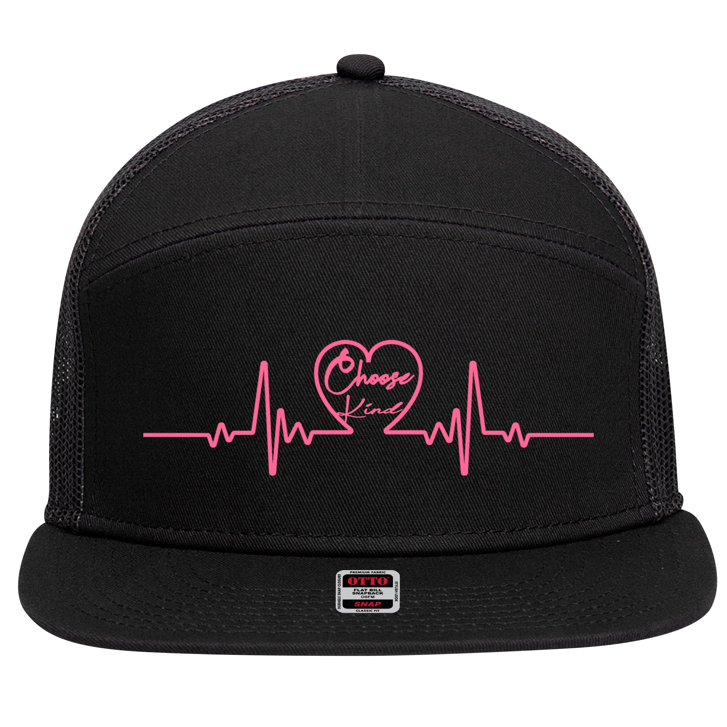 Choose Kind kidness Anti Bullying Heart 7 Panel Mesh Trucker Snapback Hat