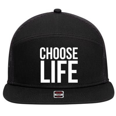 Choose Life 7 Panel Mesh Trucker Snapback Hat