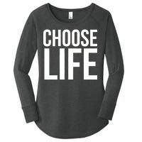 Choose Life Women's Perfect Tri Tunic Long Sleeve Shirt