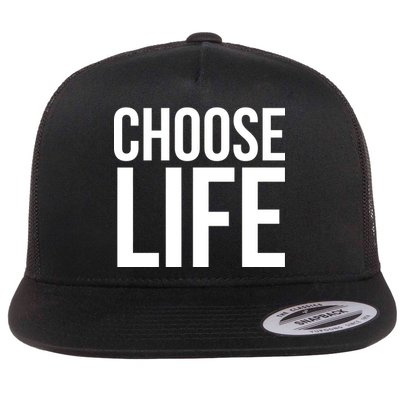 Choose Life Flat Bill Trucker Hat