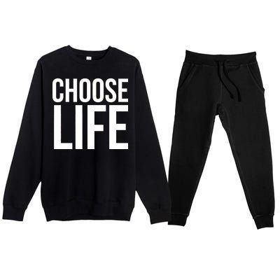 Choose Life Premium Crewneck Sweatsuit Set