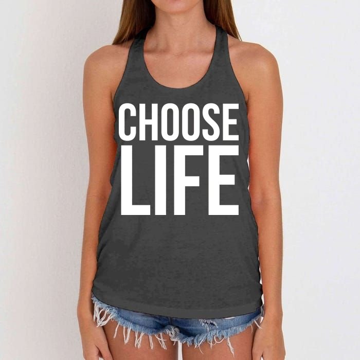 Choose Life Women's Knotted Racerback Tank