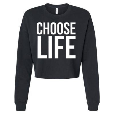 Choose Life Cropped Pullover Crew