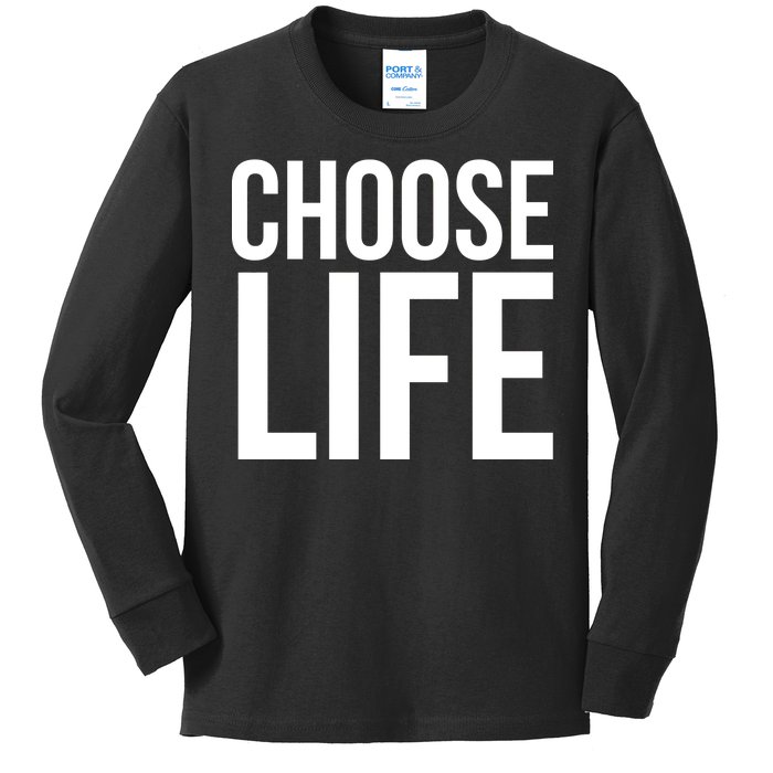 Choose Life Kids Long Sleeve Shirt