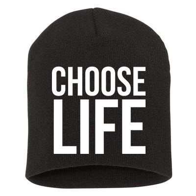 Choose Life Short Acrylic Beanie