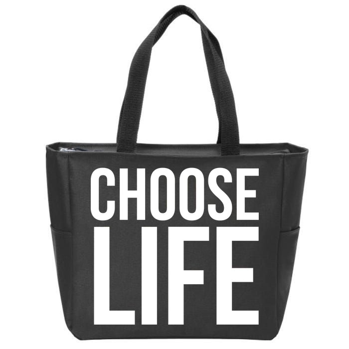 Choose Life Zip Tote Bag