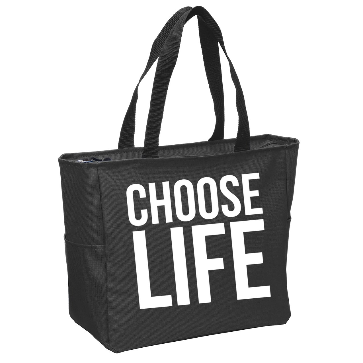 Choose Life Zip Tote Bag