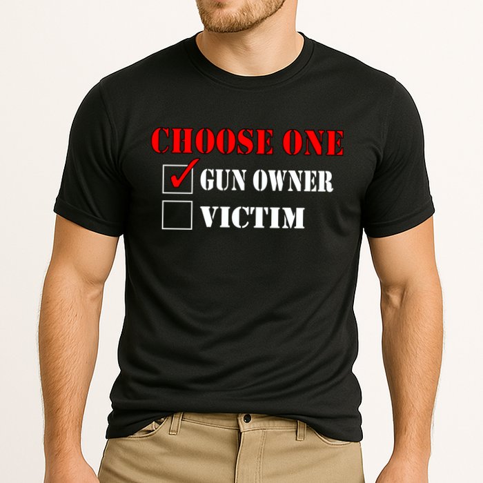 Choose One Gun Owner Victim Cooling Performance Crew T-Shirt
