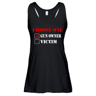 Choose One Gun Owner Victim Ladies Essential Flowy Tank