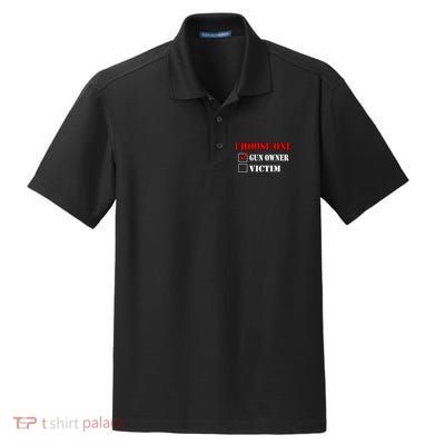 Choose One Gun Owner Victim Dry Zone Grid Polo