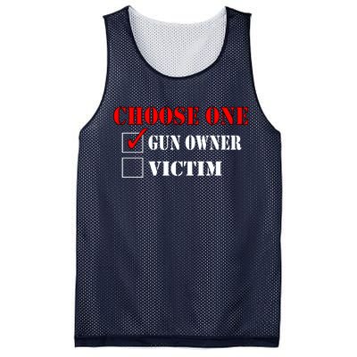 Choose One Gun Owner Victim Mesh Reversible Basketball Jersey Tank