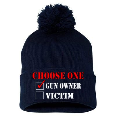 Choose One Gun Owner Victim Pom Pom 12in Knit Beanie