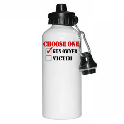 Choose One Gun Owner Victim Aluminum Water Bottle