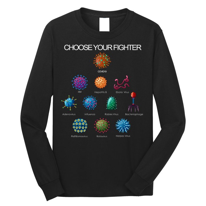 Choose Your Fighter Virus Flu Pandemic Long Sleeve Shirt