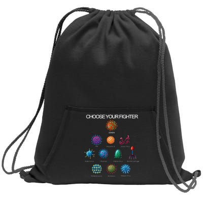 Choose Your Fighter Virus Flu Pandemic Sweatshirt Cinch Pack Bag