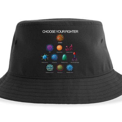Choose Your Fighter Virus Flu Pandemic Sustainable Bucket Hat