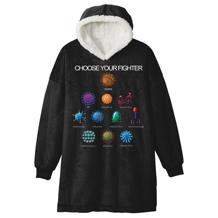 Choose Your Fighter Virus Flu Pandemic Hooded Wearable Blanket