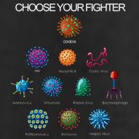Choose Your Fighter Virus Flu Pandemic Adult Drive Performance Visor