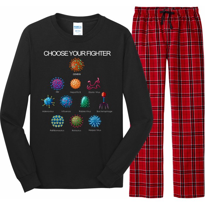 Choose Your Fighter Virus Flu Pandemic Long Sleeve Pajama Set