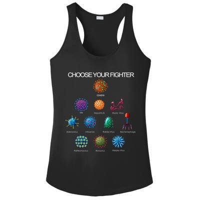 Choose Your Fighter Virus Flu Pandemic Ladies PosiCharge Competitor Racerback Tank