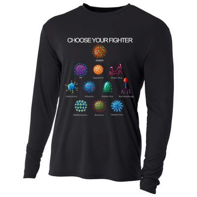 Choose Your Fighter Virus Flu Pandemic Cooling Performance Long Sleeve Crew