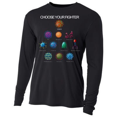 Choose Your Fighter Virus Flu Pandemic Cooling Performance Long Sleeve Crew