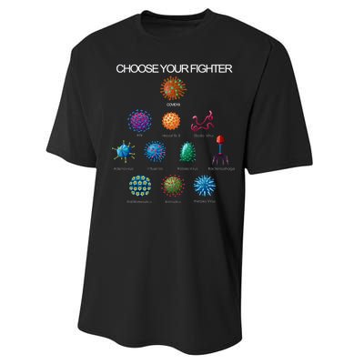 Choose Your Fighter Virus Flu Pandemic Performance Sprint T-Shirt