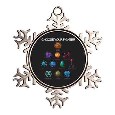 Choose Your Fighter Virus Flu Pandemic Metallic Star Ornament