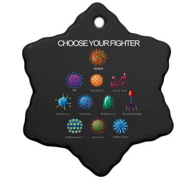 Choose Your Fighter Virus Flu Pandemic Ceramic Star Ornament