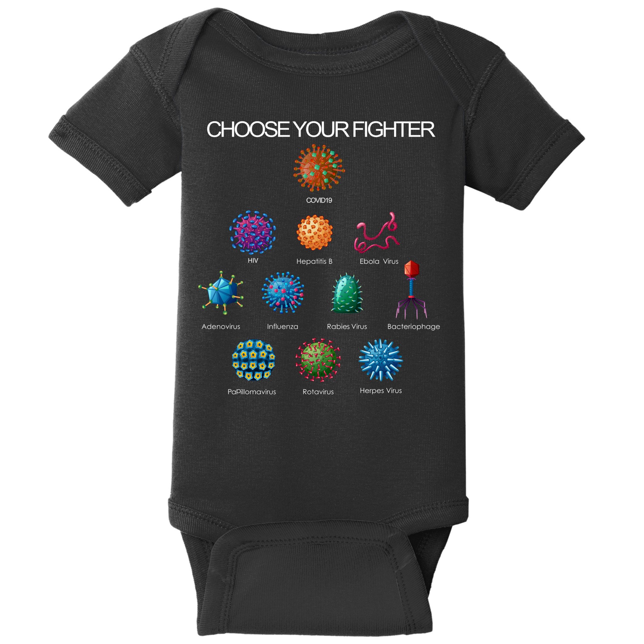 Choose Your Fighter Virus Flu Pandemic Baby Bodysuit