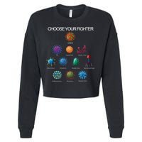 Choose Your Fighter Virus Flu Pandemic Cropped Pullover Crew
